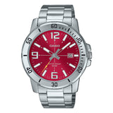 Casio Enticer Red Dial Men's Watch | MTP-VD01D-4BVUDF