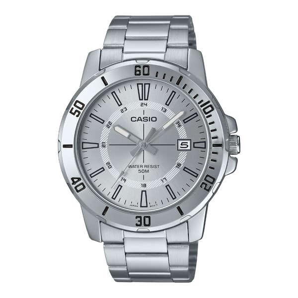 Casio Enticer Silver Stainless Steel Men's Watch| MTP-VD01D-7CVUDF