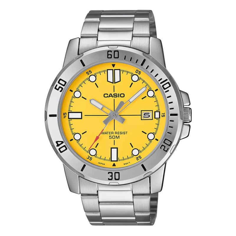 Casio Enticer Yellow Dial Men's Watch | MTP-VD01D-9EVUDF