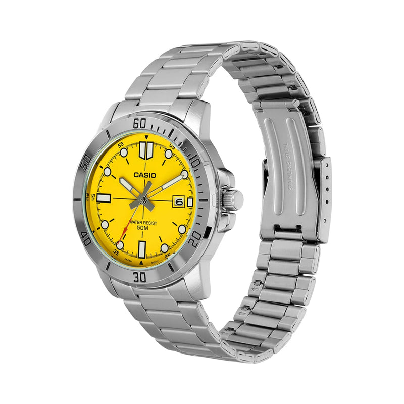 Casio Enticer Yellow Dial Men's Watch | MTP-VD01D-9EVUDF