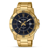 Casio Enticer Gold Tone Black Dial Watch MTP-VD01G-1CVUDF