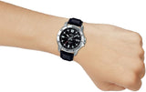 Casio Enticer Black Leather Strap Watch MTP-VD01L-1EVUDF
