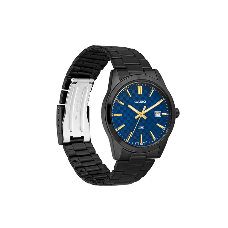 Casio Enticer Analog Blue Chess Dial Men's Watch | MTP-VD03B-2AUDF