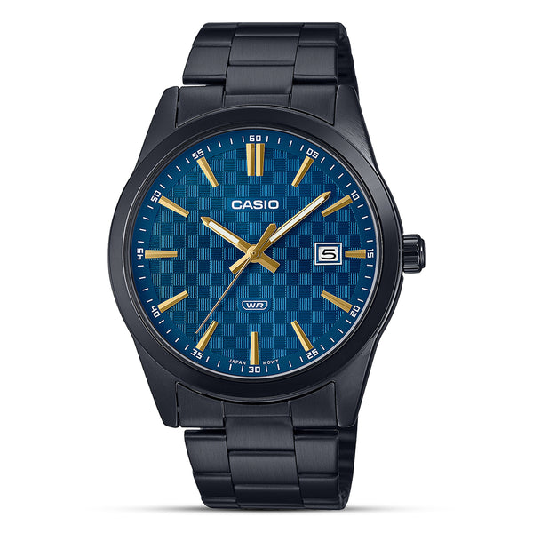 Casio Enticer Analog Blue Chess Dial Men's Watch | MTP-VD03B-2AUDF