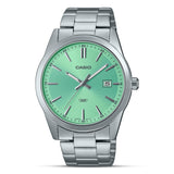 Casio Enticer Green Hue Dial Quartz Men's Watch | MTP-VD03D-3A2UDF