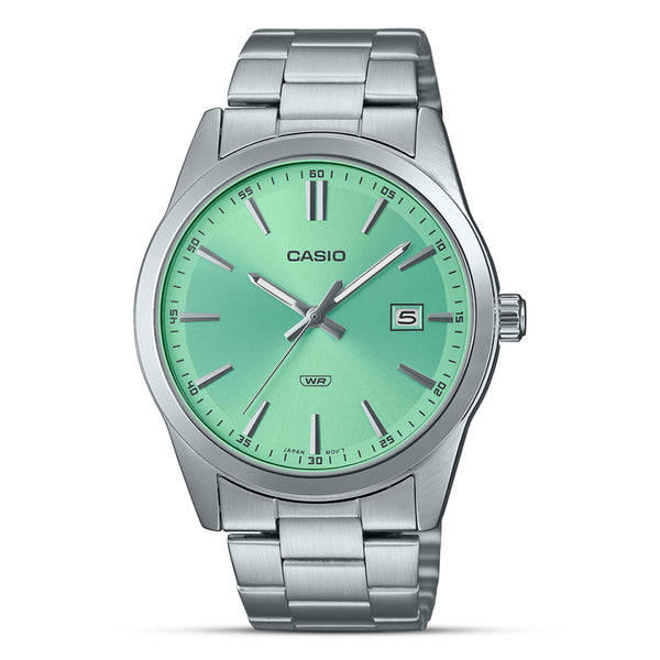 Casio Enticer Green Hue Dial Quartz Men's Watch | MTP-VD03D-3A2UDF