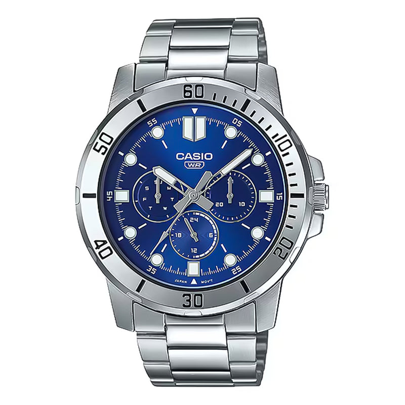 Casio Enticer Multifunction Blue Dial Men's Watch | MTP-VD300D-2EUDF