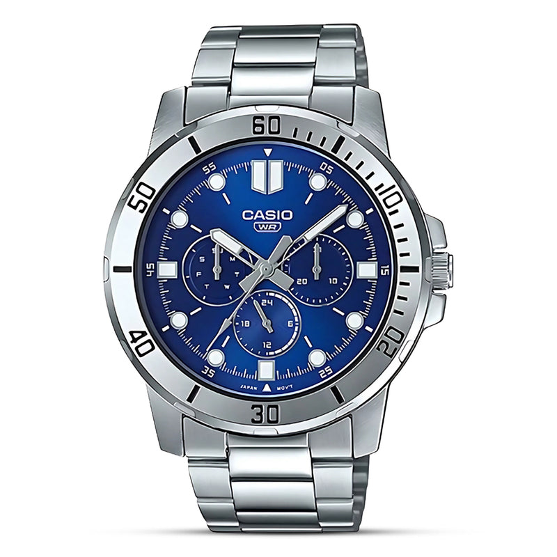 Casio Enticer Multifunction Blue Dial Men's Watch | MTP-VD300D-2EUDF