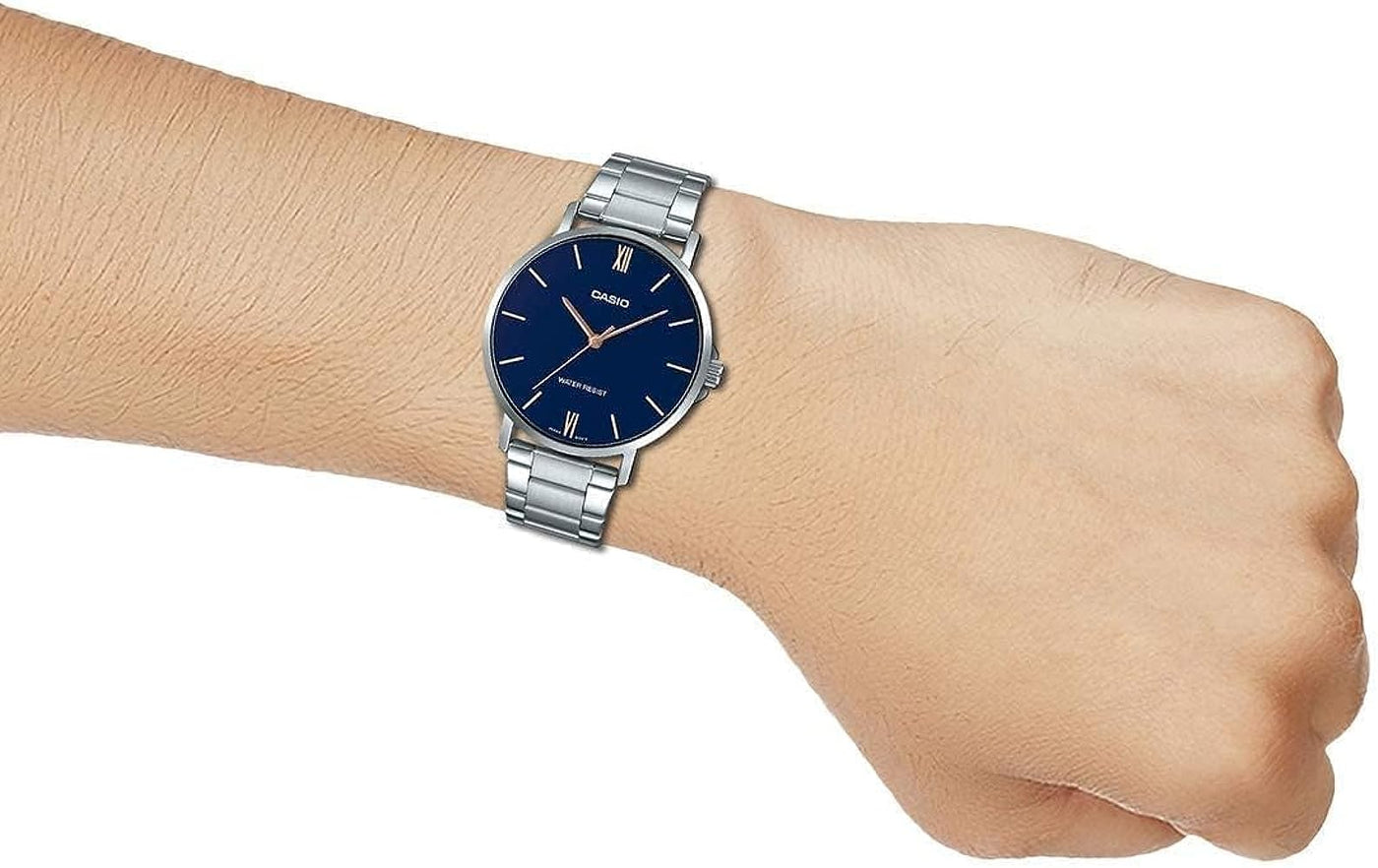 Casio Blue 40mm Dial Men s Watch MTP VT01D 2BUDF