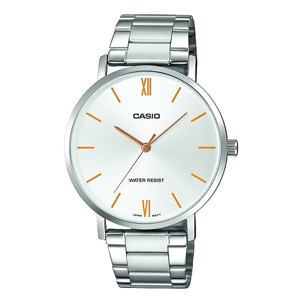 Casio Minimalistic White Dial Men's Watch | MTP-VT01D-7BUDF