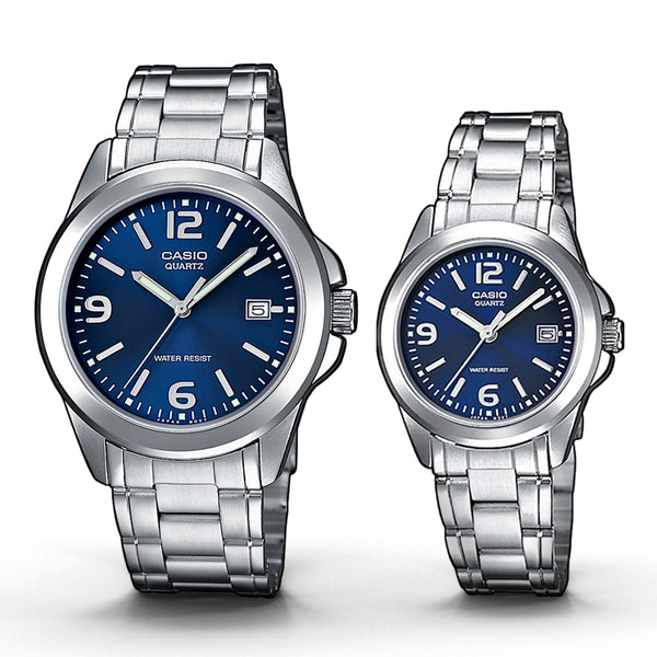 Casio Casio Enticer Blue Dial Couple Watch | MTP/LTP-1215A-2ADF