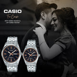 Casio Casio Enticer Black Dial Couple Watch | MTP/LTP-1335D-1A2VDF