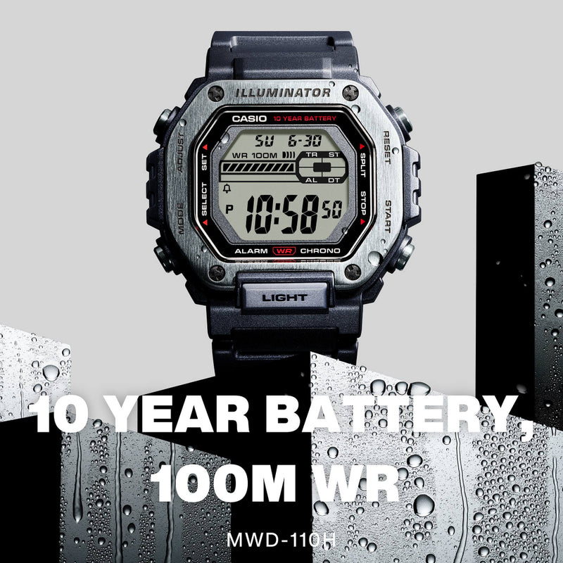 Casio Sports Dual Time Digital Unisex Watch | MWD-110H-1AVDF