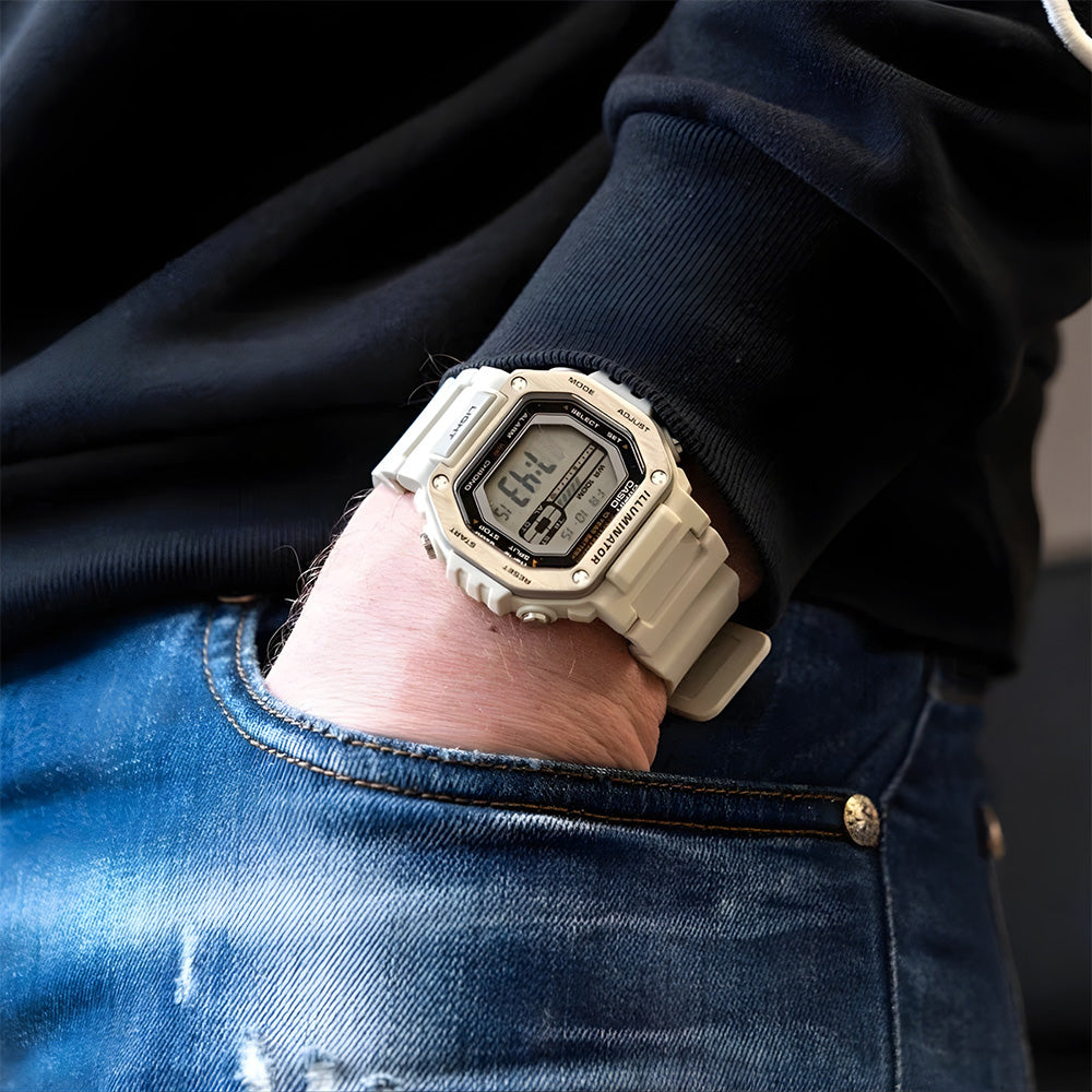 Casio Sports Digital White Resin Strap Men's Watch | MWD-110H-8AVDF