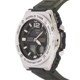 Casio Digital-Analog Green Dial Resin Band Men's Watch | MWQ-100-3AVDF