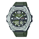 Casio Digital-Analog Green Dial Resin Band Men's Watch | MWQ-100-3AVDF