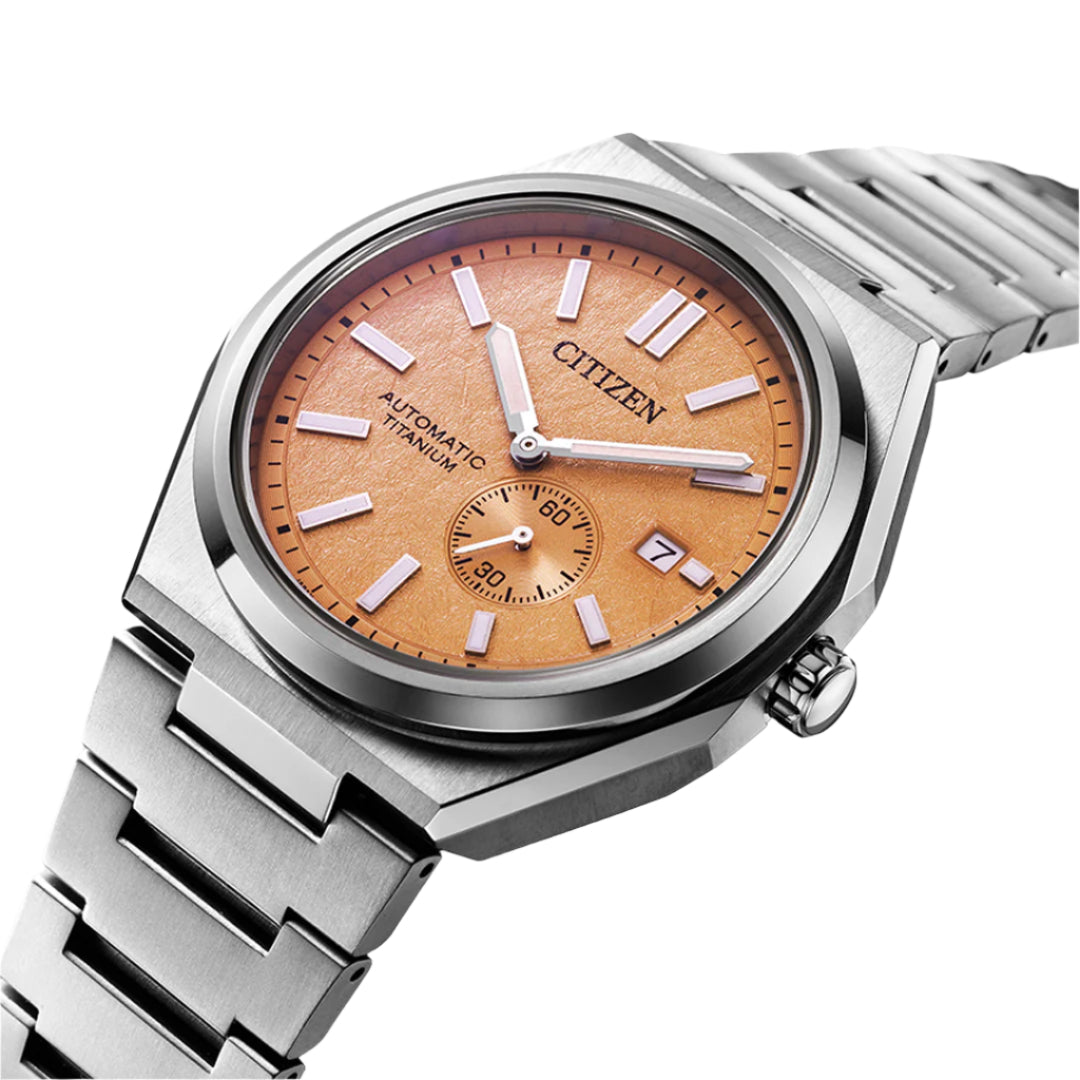 Citizen Zenshin Super Titanium Salmon Orange Men's Watch| NJ0180-80Z