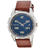 Fastrack Quartz Blue Dial Leather Strap Watch NR3124SL02