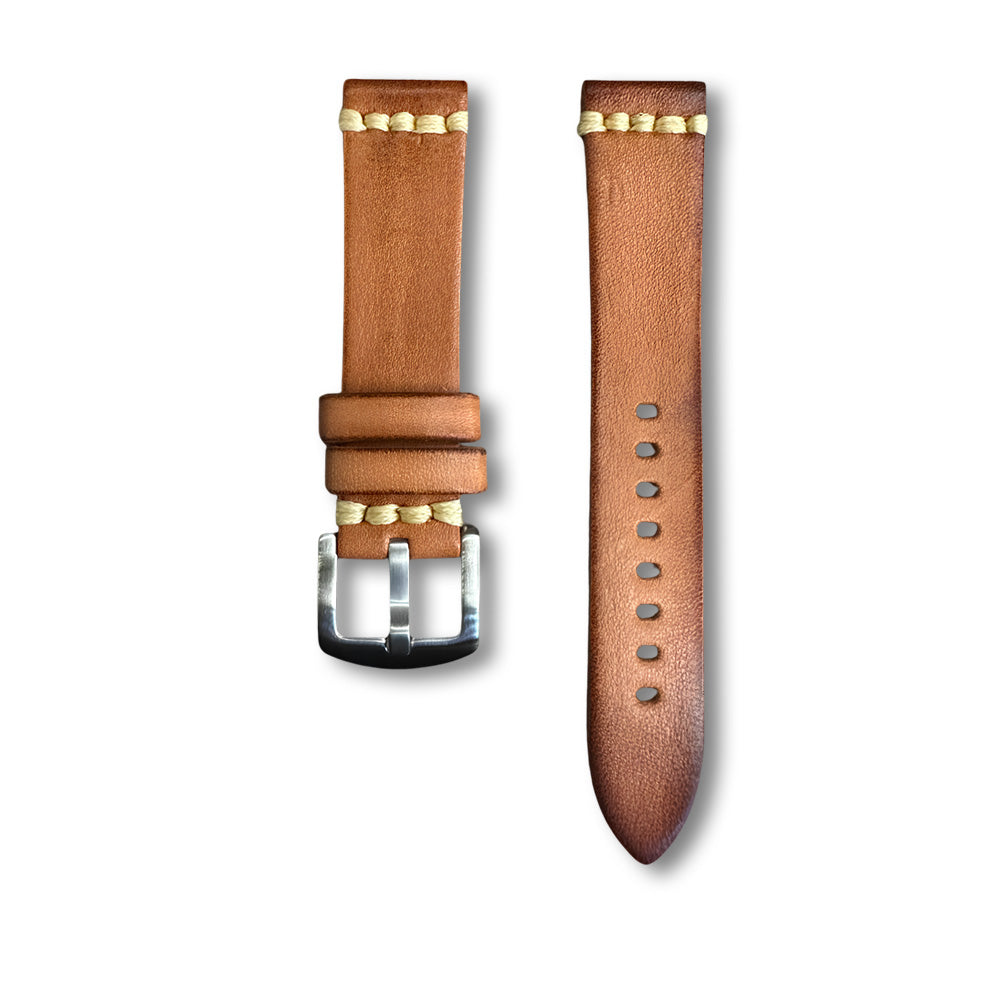 Cavern 20mm Coconut Texture Light Brown Leather Strap
