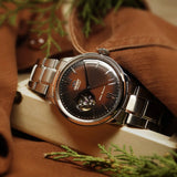 ORIENT HELIOS OPEN HEART AUTOMATIC BROWN DIAL MEN'S WATCH| RA-AG0027Y