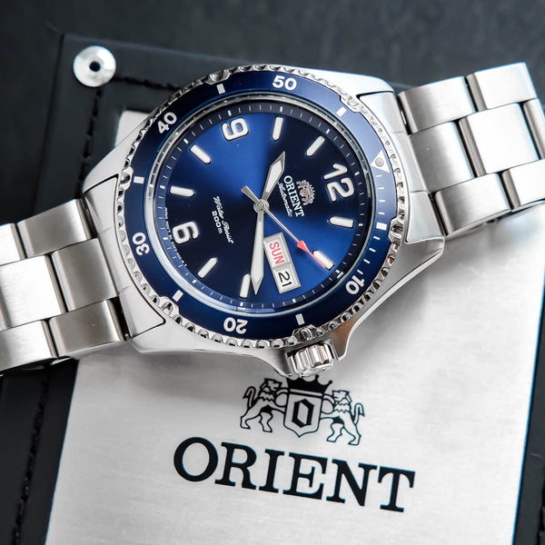 Orient 'Mako II' Japanese Blue Dial Automatic Men's Watch| FAA02002D9