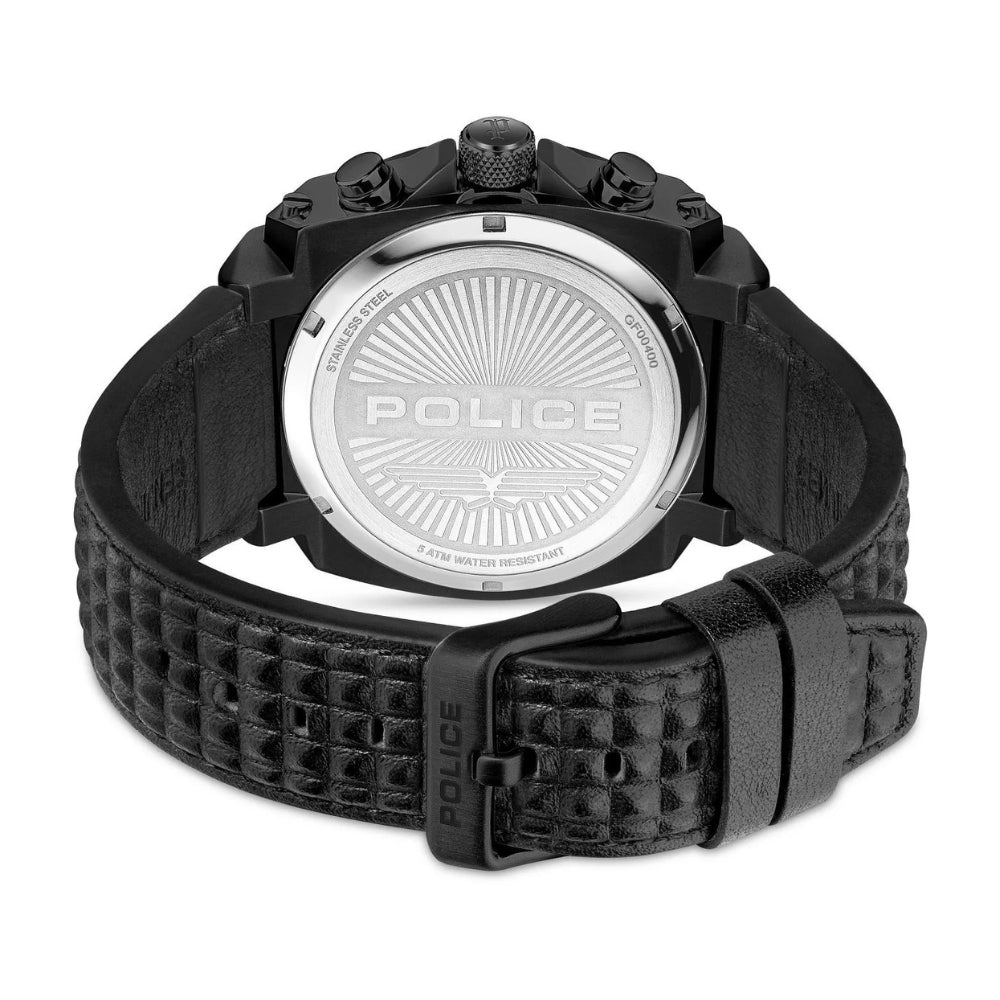 Police Norwood Analog Black Leather Men's Watch PEWGF0040001