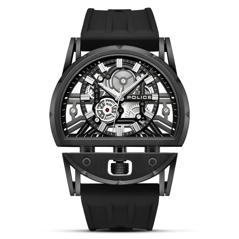 Police Daintreee 2.0 BlacK Skeleton Dial Men's Watch PEWGM0081507