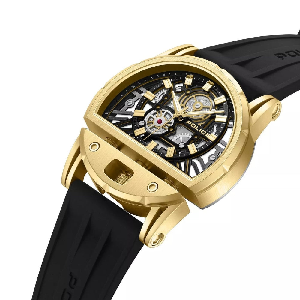 Police Daintreee 2.0 Gold Skeleton Dial Men's Watch PEWGM0081508