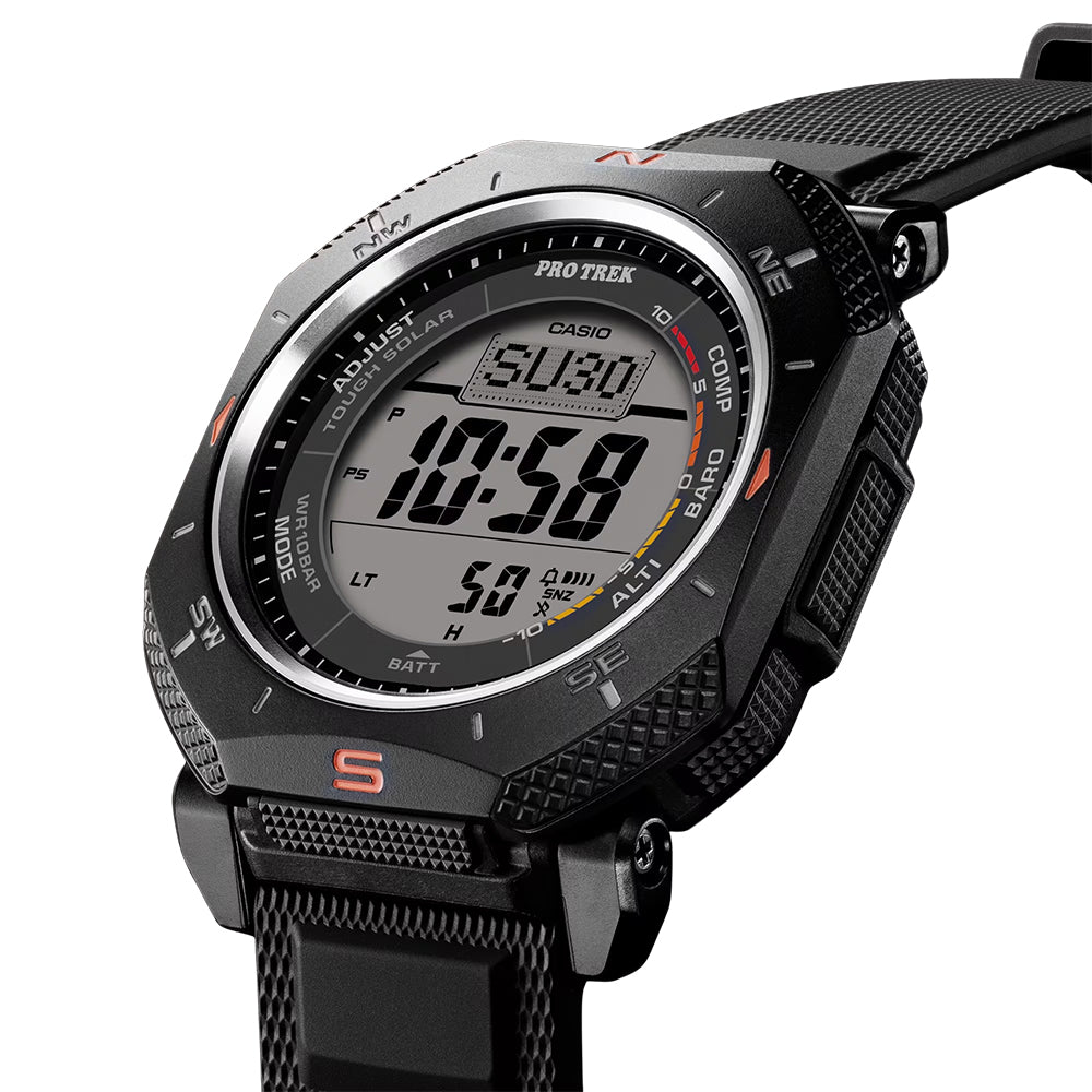 Casio PRO TREK Thin Line Black Digital Mens Watch | PRG-69-1DR
