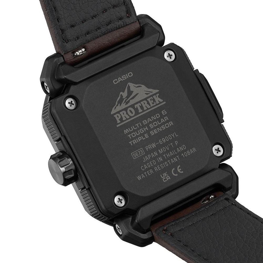 Casio PRO-TREK Solar Powered Brown Strap Men's Watch | PRW-6900YL-5DR