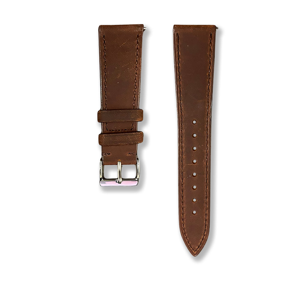 Leather Strap Plain Dark Brown | 20MM
