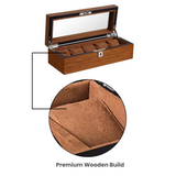 12 Slots Premium Wooden Watch Organizer – Stylish & Secure Storage