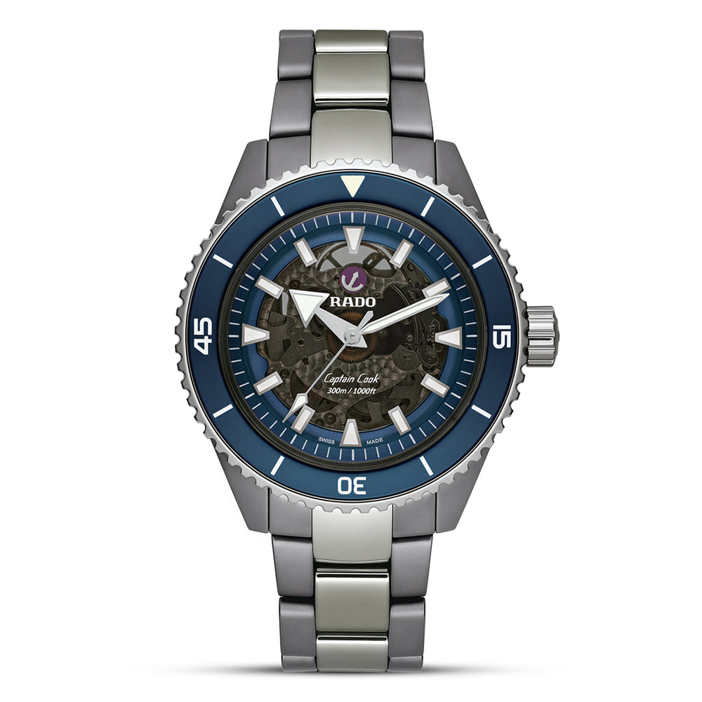 Rado Captain Cook Automatic Skeleton Blue Dial Men's Watch | R32128202