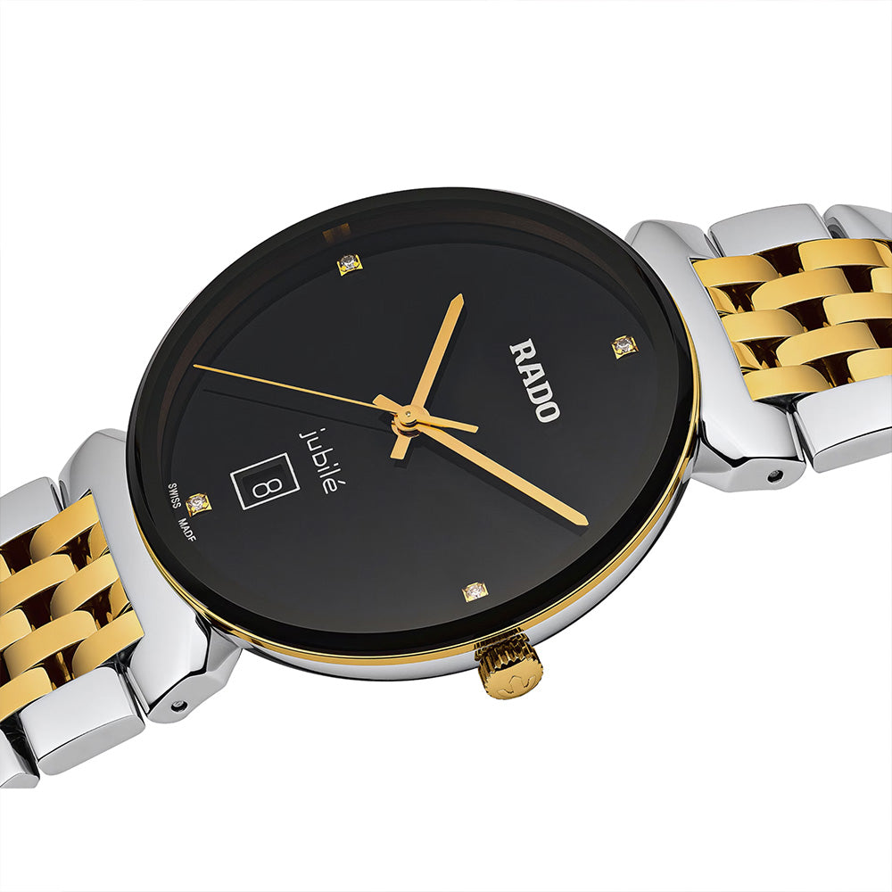 Rado Florence Diamond Two-Tone Black Dial Watch | R48912703