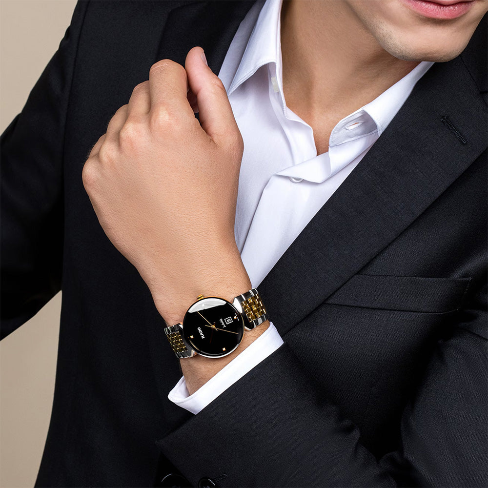 Rado Florence Diamond Two-Tone Black Dial Watch | R48912703
