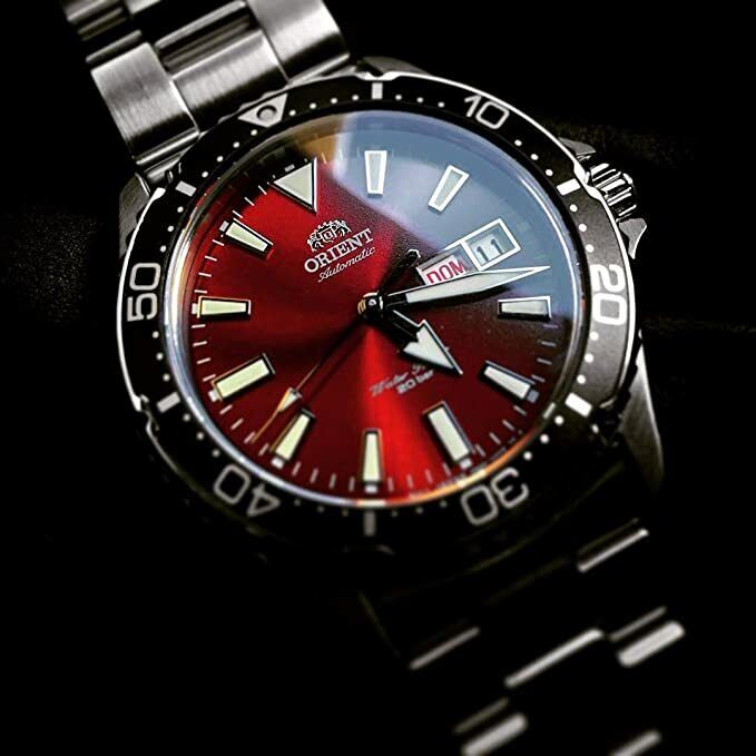 Orient Kamasu 'MAKO III' Red Dial Automatic Diver Watch| RA-AA0003R19B