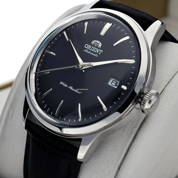 Orient "Bambino Version 7" 38mm Black Automatic Watch | RA-AC0M02B10B
