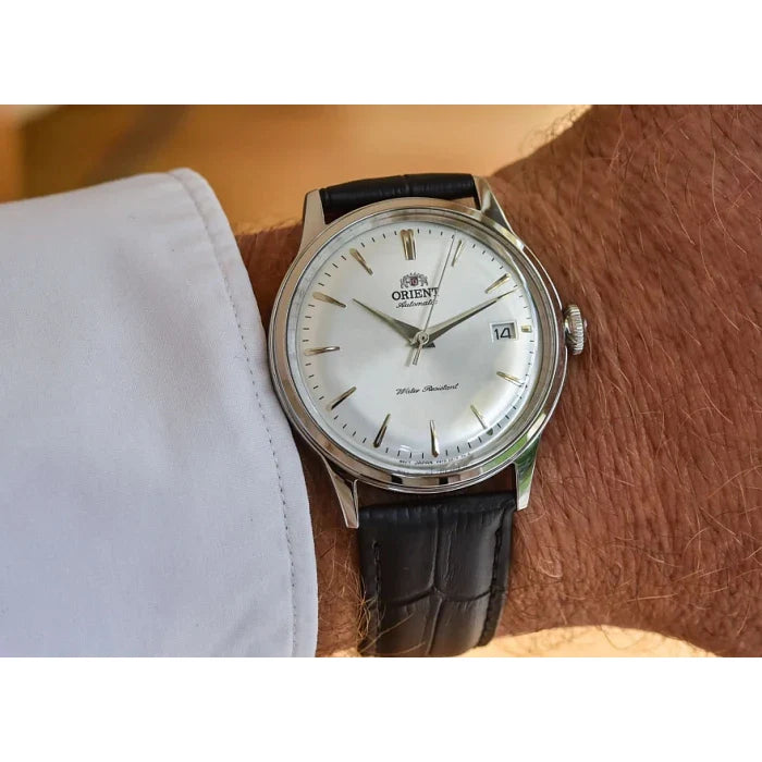 Orient "Bambino Version 7" 38mm White Automatic Watch | RA-AC0M03S10B