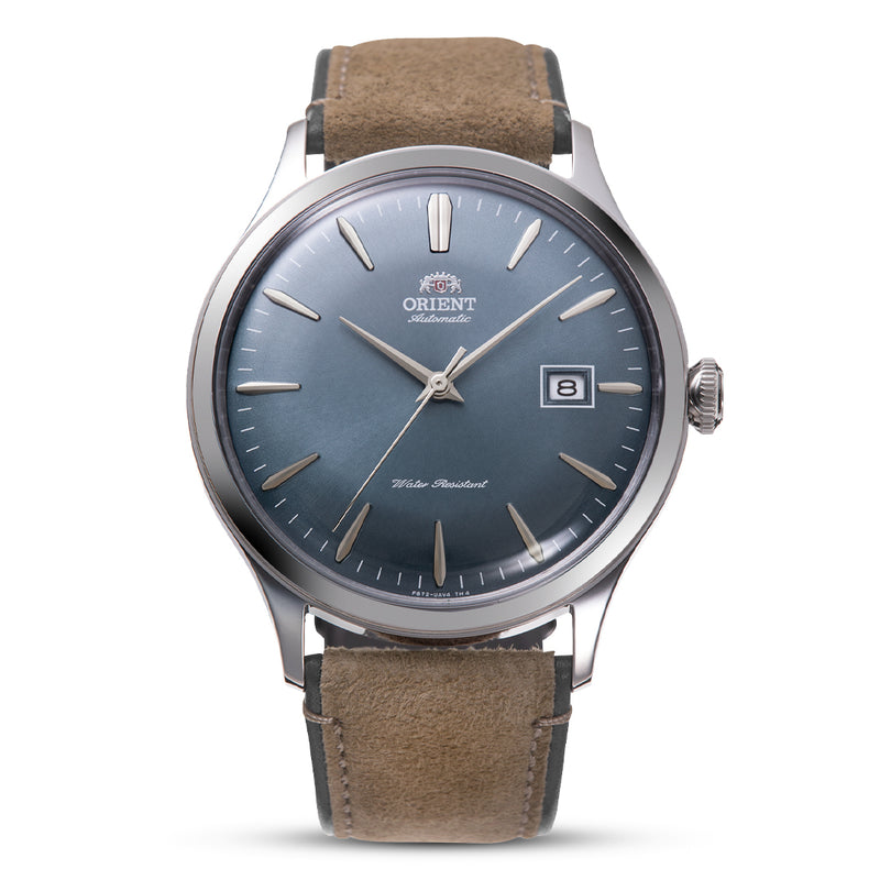 Orient Bambino Blue Dial Mechanical Leather Strap Watch| RA-AC0P03L