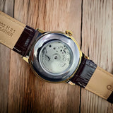 Orient "Bambino Open Heart" Automatic Leather Strap Watch | RA-AG0003S10B