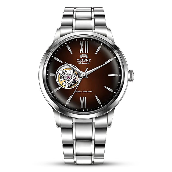 Orient Helios Open Heart Automatic Brown Dial Men's Watch| RA-AG0027Y