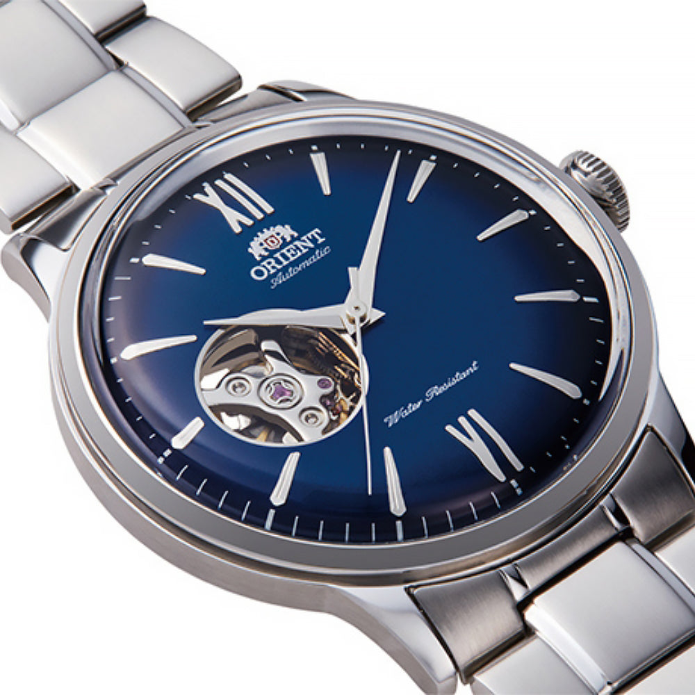 Orient Blue Dial Open Heart Automatic Watch for Men | RA-AG0028L30B