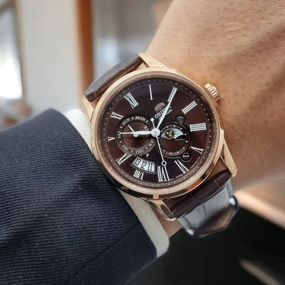 Orient Sun and Moon Brown Dial Men's Watch| RA-AK0009T30B