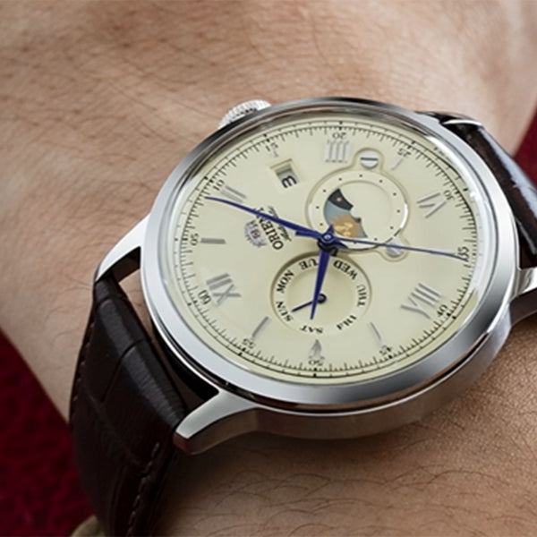 Orient Bambino Sun and Moon Mechanical Classic Watch| RA-AK0803Y