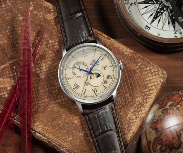 Orient Bambino Sun and Moon Mechanical Classic Watch| RA-AK0803Y