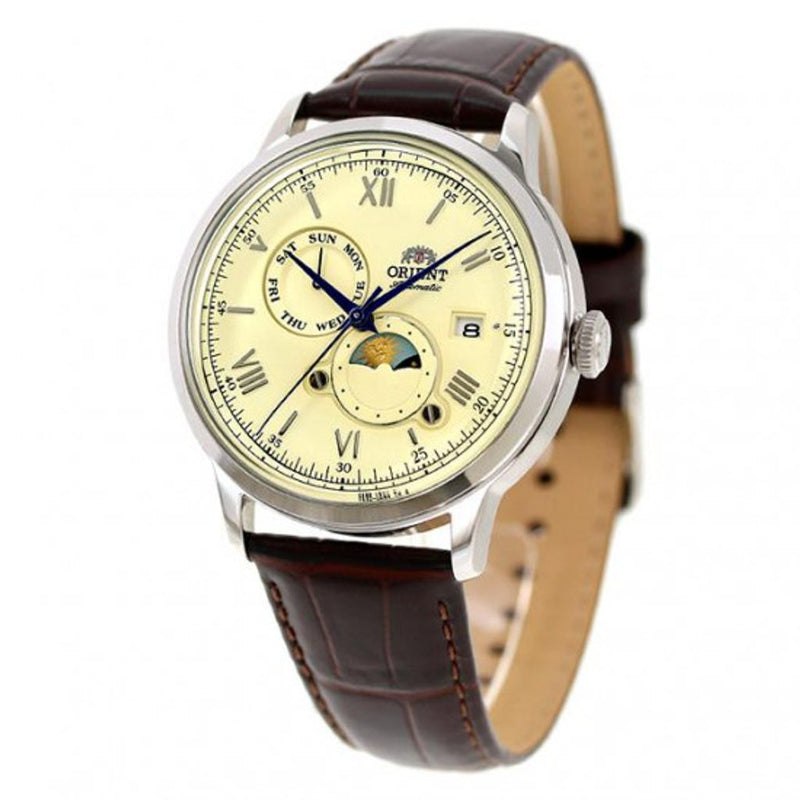 Orient Bambino Sun and Moon Mechanical Classic Watch| RA-AK0803Y