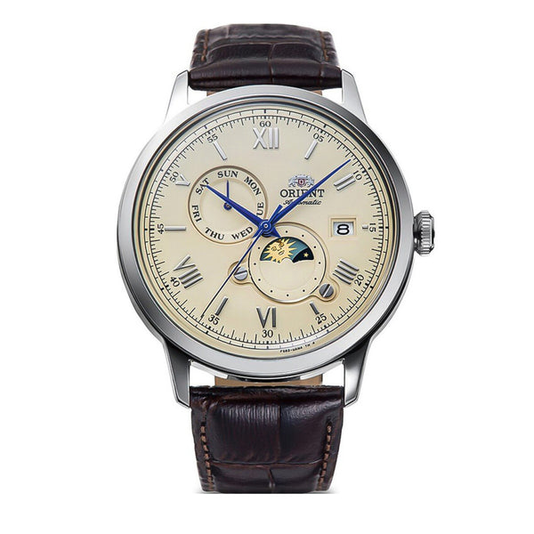 Orient Bambino Sun and Moon Mechanical Classic Watch|  RA-AK0803Y