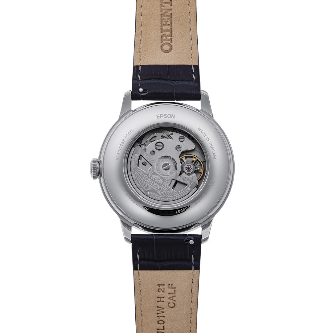 ORIENT Bambino Automatic Sun & Moon Navy Blue Dial Men's Watch | RA-AK0806L30B