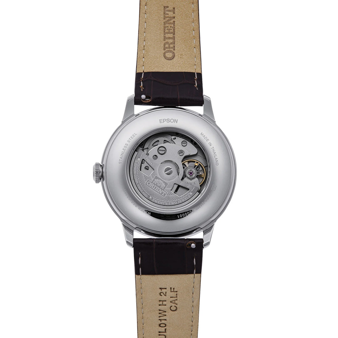 ORIENT Bambino Automatic Sun & Moon Bordeaux Dial Men's Watch | RA-AK0807R30B