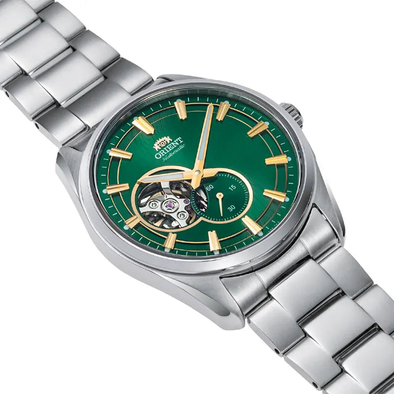 ORIENT CONTEMPORARY SEMI-SKELETON GREEN DIAL MEN'S WATCH| RA-AR0008E